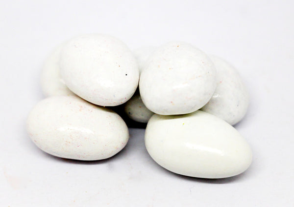 White Candy Coated Dark Chocolate Almonds