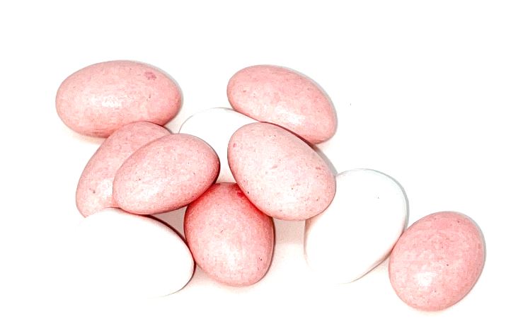 Pastel Pink & White Candy Coated Chocolate Almonds *Special Production*