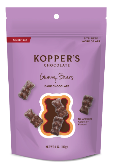 Dark Chocolate Gummy Bears - Pouch