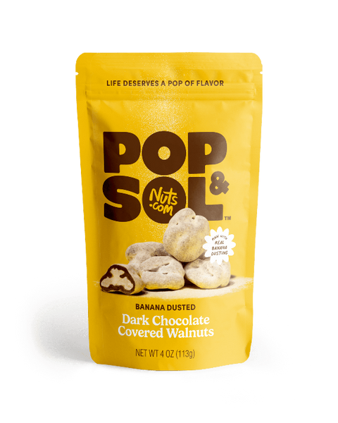 Pop & Sol Banana Dusted Dark Chocolate Walnuts