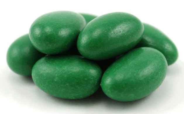 Kelly Green Candy Coated Chocolate Almonds - *200 Lb. Minimum Order*