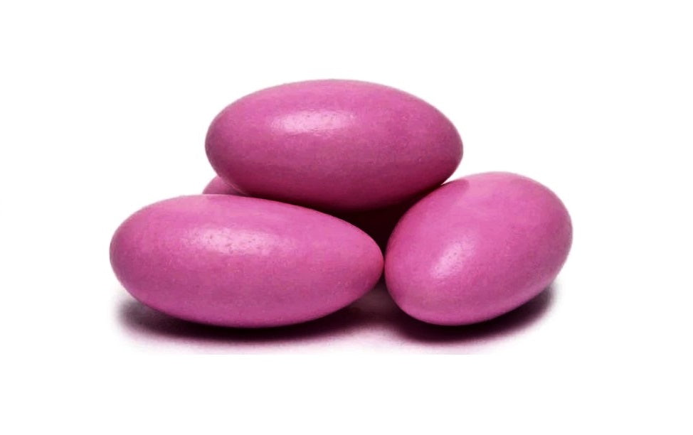 Bright Pink Candy Coated Chocolate Almonds - *200 Lb. Minimum Order*